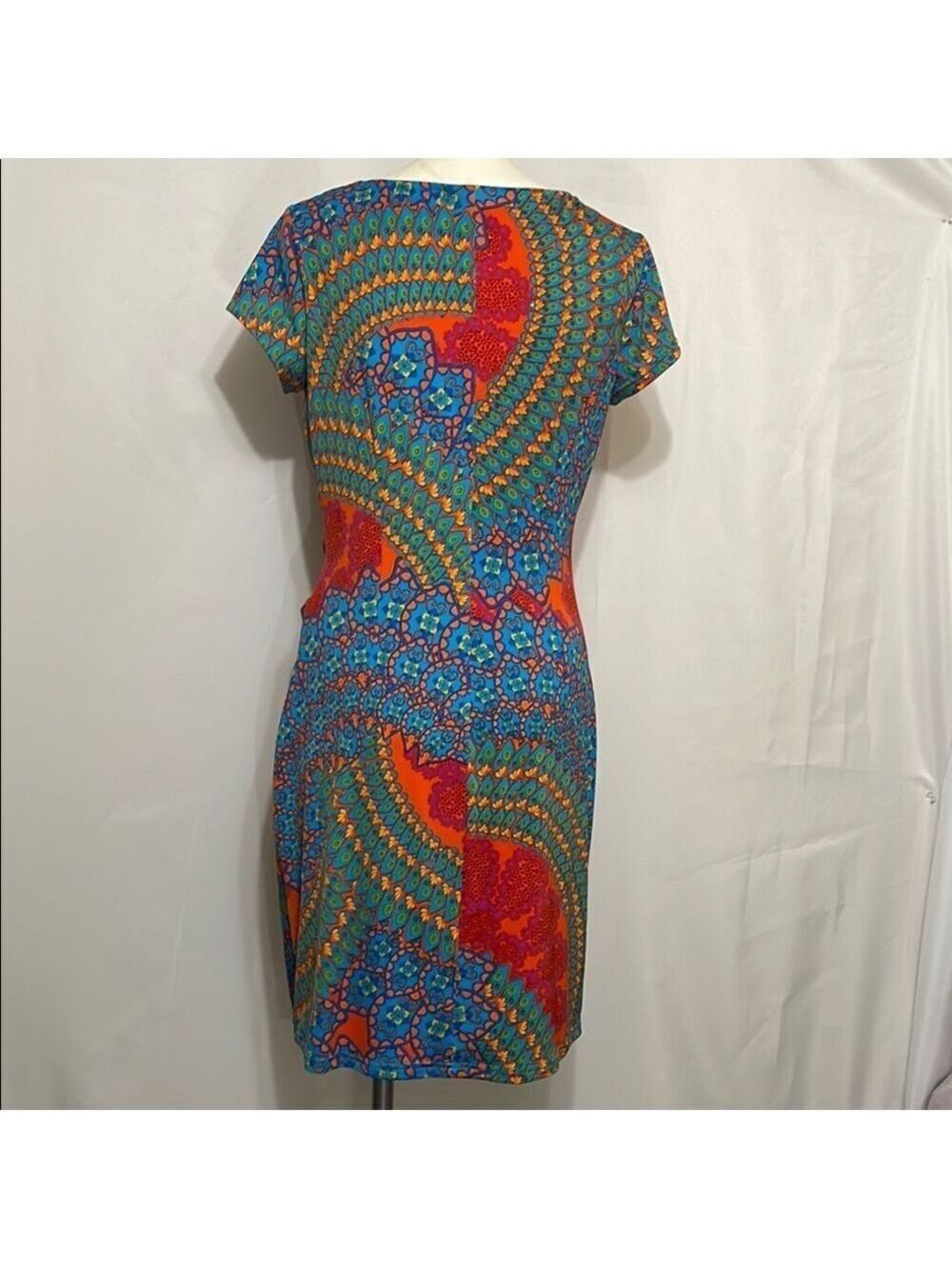 Ellen Tracy Multi Color Sheath Dress Sz 8P - Picture 4 of 14
